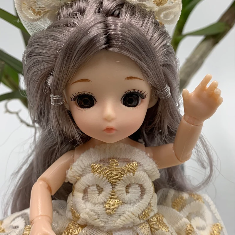 16 см BJD кукла 3D настоящие глаза 13 подвижные шарнирные куклы DIY игрушки брелок