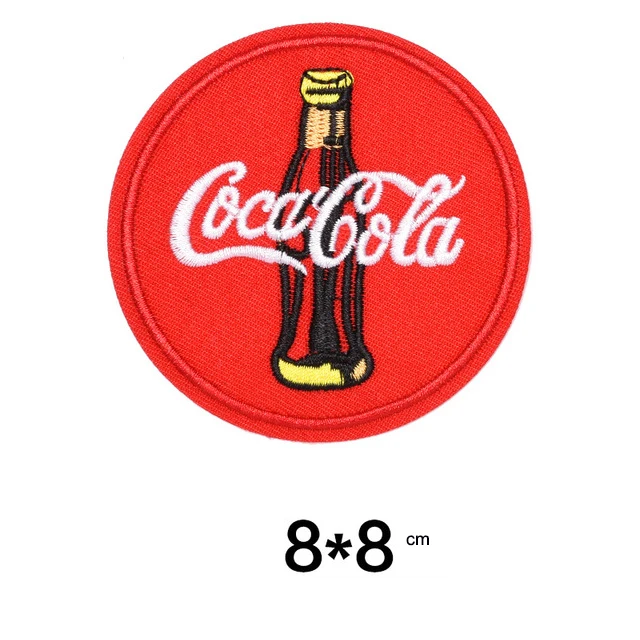 Cocacola embroidery patches brand logo fabric badges