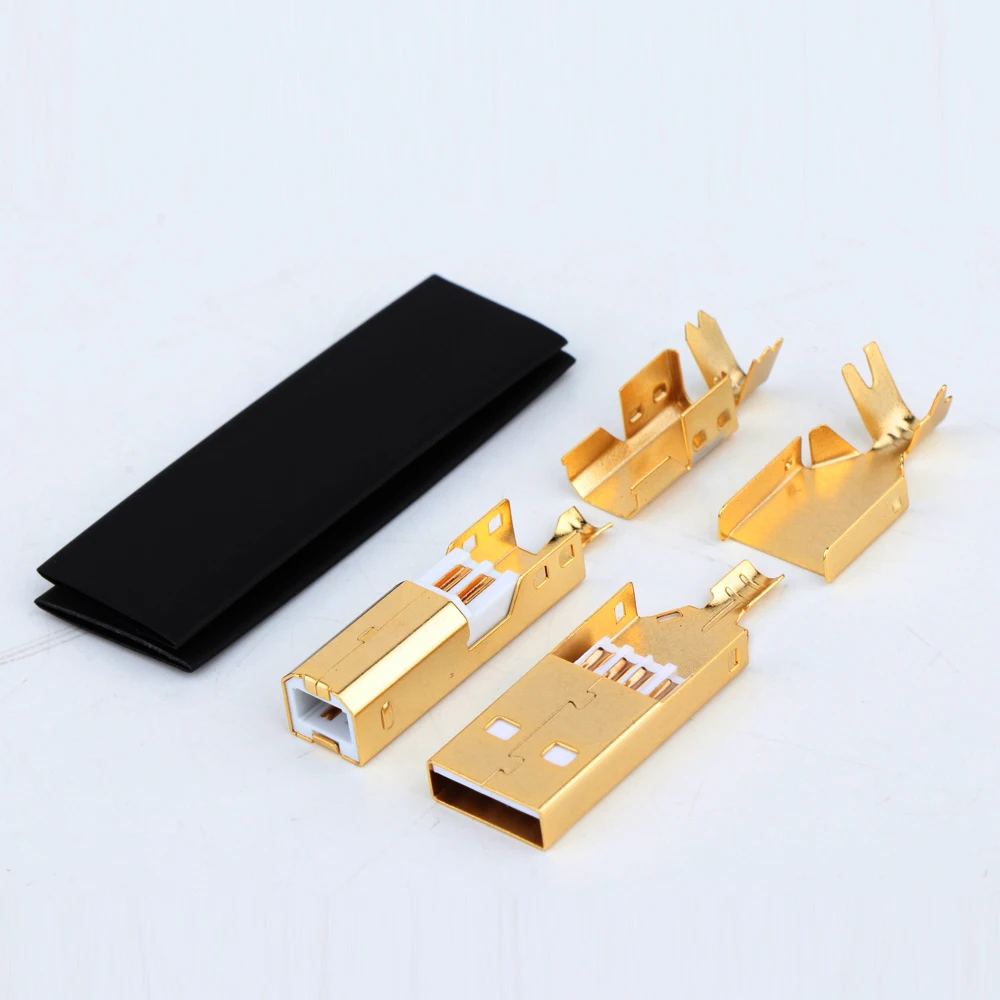 Plug para Faça Usb a + Usb b tipo A-b Alta Qualidade Ouro Rosa Chapeado Usb Conector Você Mesmo Cabo - - Image 5