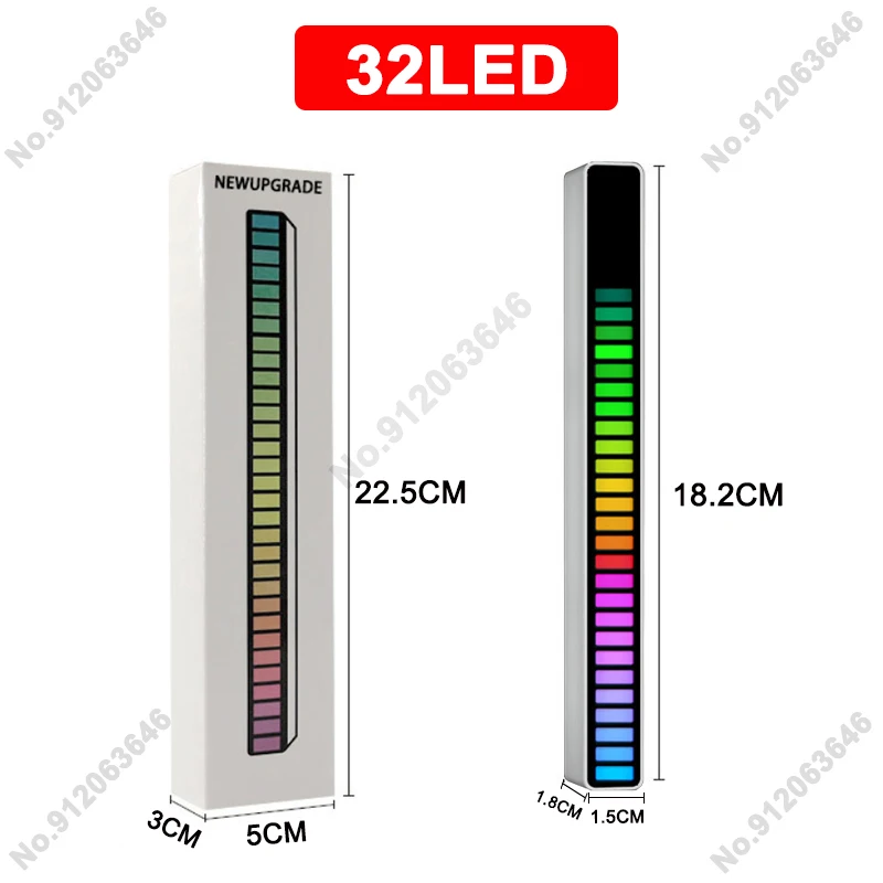 RGB Sound Control LED Light App Control Pickup Voice Activated Rhythm Lights Color Ambient LED Lamp Bar of Music Ambient Light motion sensor night light