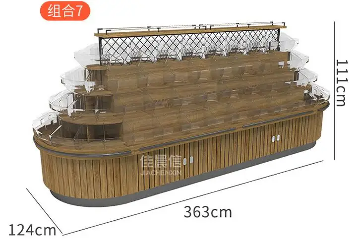 Supermarket dried fruit loose container snacks cereals display cabinet rice noodles fat rice barrel candy east lai grain