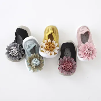 

Spring and autumn children's sticky flower socks shoes baby non-slip soft bottom breathable anti-fall with floor socks shoesZQ