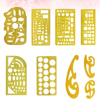 

1 Set Drawing Templates Durable Delicate Circle Measuring Rulers Architecture Measuring Tool Architecture Drawing Rulers Kit for