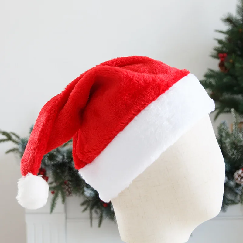 

Christmas Hats Family Santa's Christmas Holiday Party Cap Bonnets Fashion Children Adults New Year Plush Christmas Hats Gift