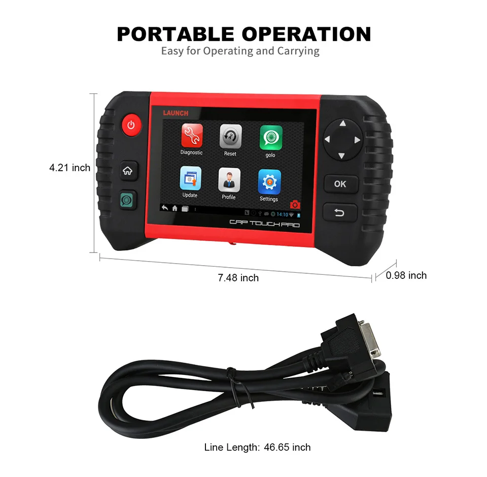 Launch Creader CRP Touch Pro 5 obd2 сканер диагностический инструмент полная система WiFi