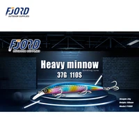 FJORD 110mm 37g Heavy Sinking Minnow Fishing Lure Wobbler Bait Walker Seawater Long Casting Sinking Fishing Lure For Seabass 2