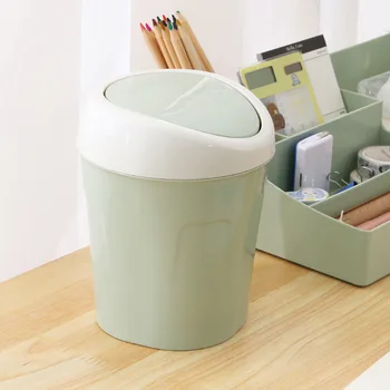 

Garbage Can Household Mini Simple Creative Desktop Storage Box Living Room Bedroom Compartmental Kitchen Table with Basket