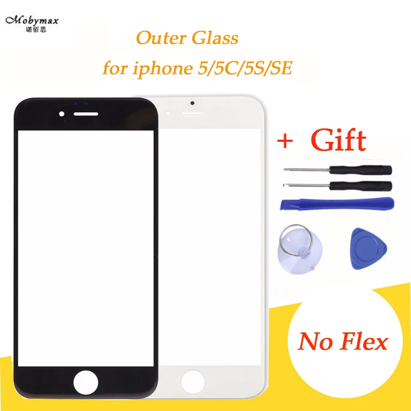 

AAAA Quality Front LCD Touch Screen Outer Glass Lens Replacement for iPhone 5 5c 5s se Front Glass Repair Replacement With Tools