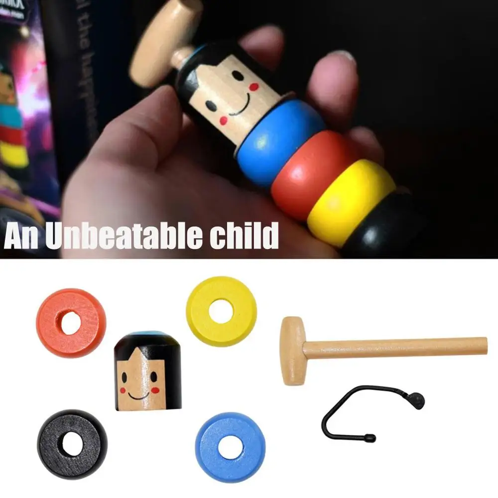 unbreakable wooden man magic toy