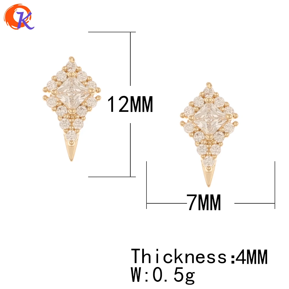 Cordial Design 50Pcs Jewelry Accessories/DIY Making/Genuine Gold Plating/Cubic Zirconia Charms/Hand Made/Fingernail Findings - cordial