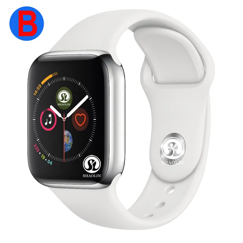 Cena B smart watch series 4 mężczyzna kobiet smartwatch bluetooth dla apple ios iPhone Xiaomi smatfon z androidem (czerwony przycisk)