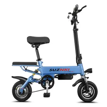 

10 inch Mini Electric Scooter Bike Two Wheels Electric Bicycles 500W 36V Blue Smart Electric Bicycle Bike