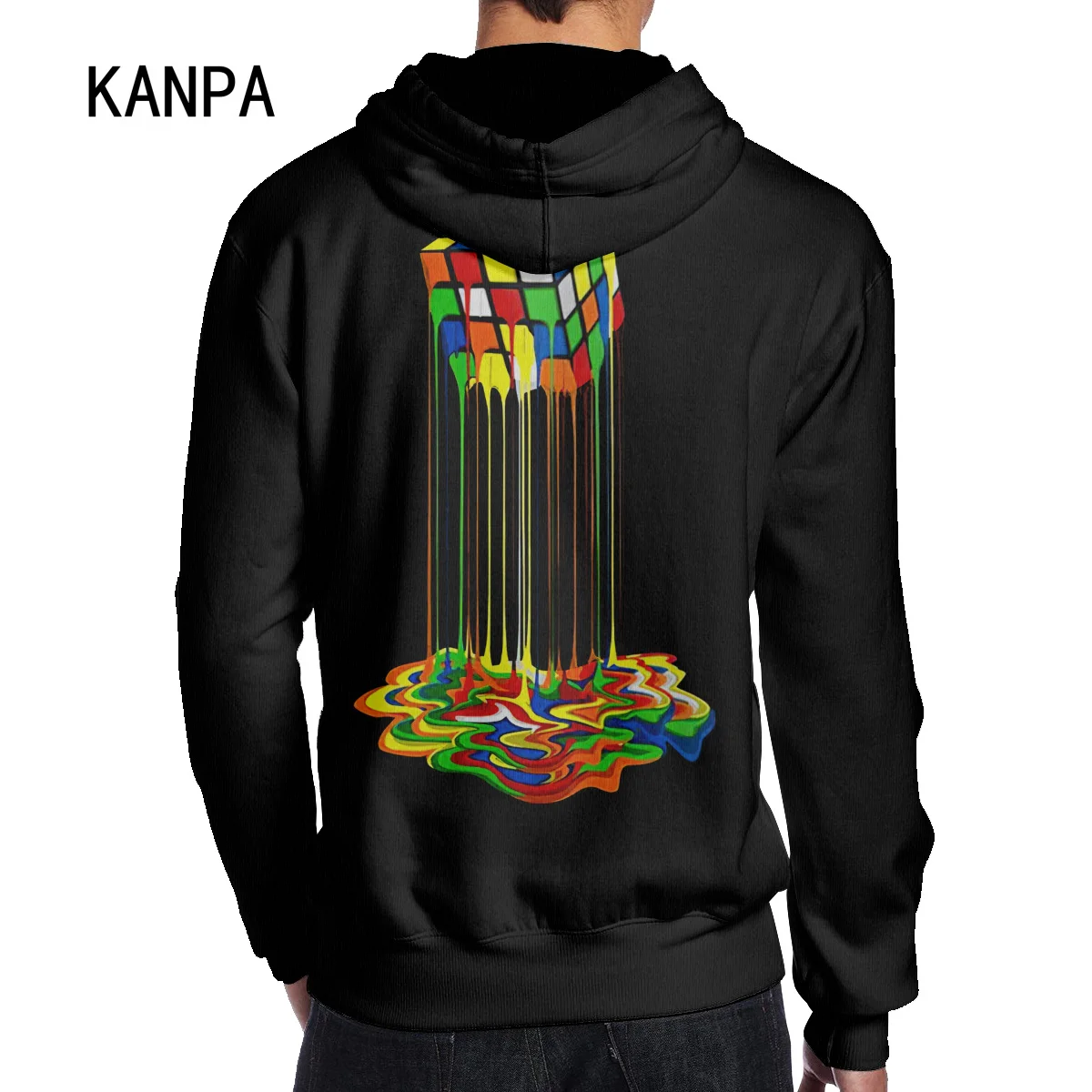 hoodie met print op rug heren