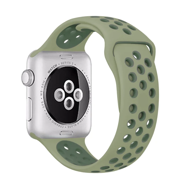 Silicone Strap For apple Watch band 44mm 42mm 40mm 38mm Breathable Accessories Sport watchband bracelet iWatch se 76543 45mm41mm 24