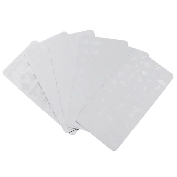 

6Pcs Christmas Stainless Steel Manicure Templates Nail Art Stencils Holiday Snowman Snowflake Nail Stencils Manicure Stencils