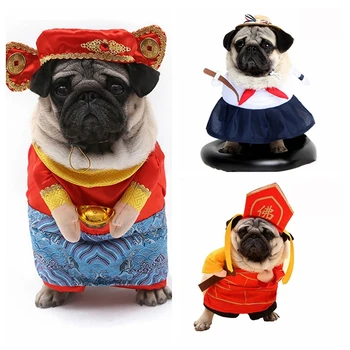 

Funny Dog Costume Suits Coat Cats Dogs Cosplay Clothes Pet Dog Cat Funny Costume Jacket Party Dressing Up Clothing Suit