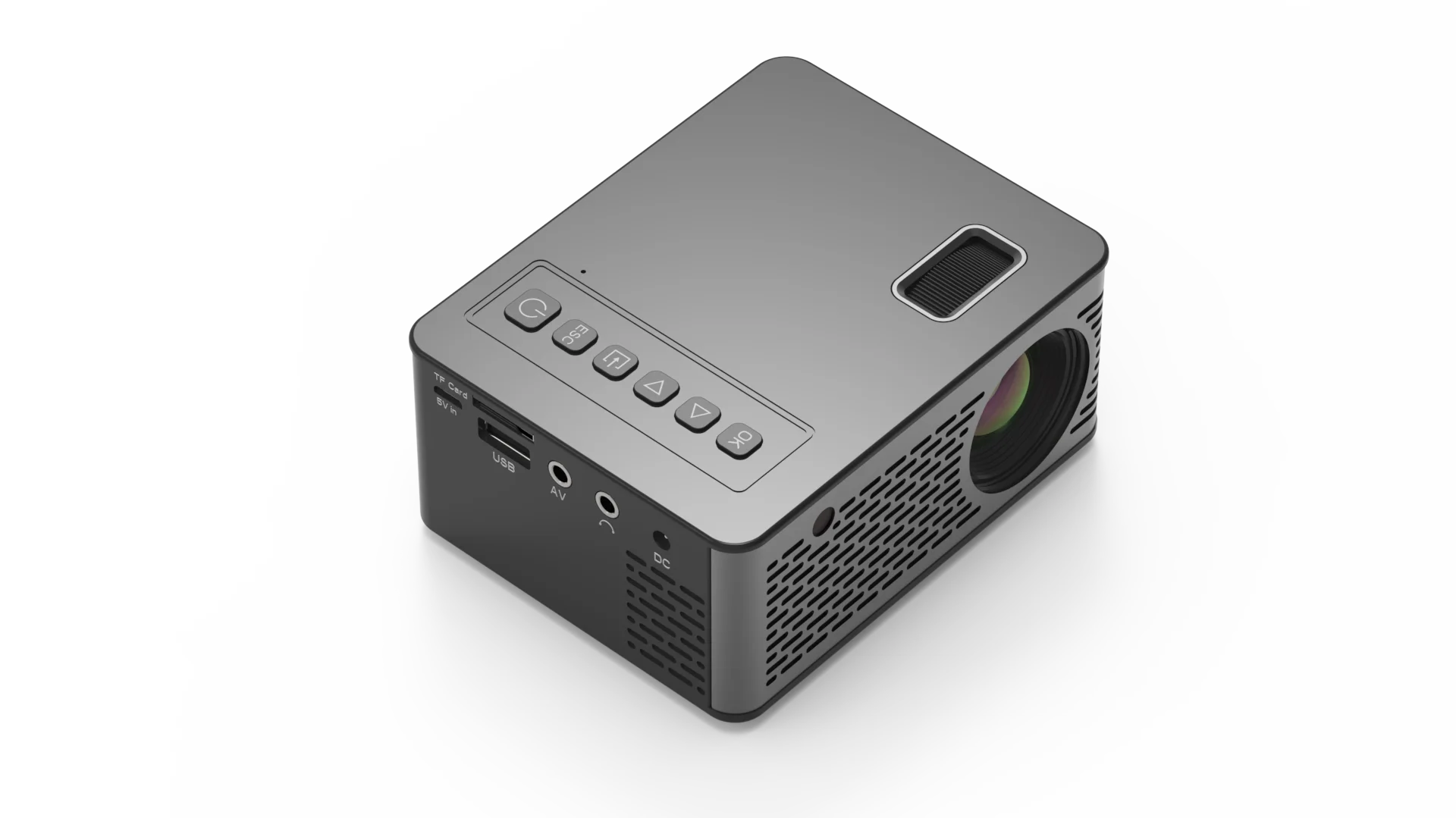  UNIC  UC26 LED Portable Pocket Projector Support AV TF Card USB HDMI 5V-2A Power in Piano lacquern 