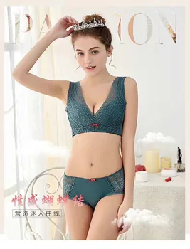

Beauty Salon Non-Steel Ring Thin Cup Graphene Liner Sexy Lace Gauze Push up High-Side than Breast Hugging Anti-Expanding