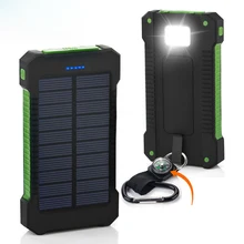 20000 mah przenośny Powerbank solarny wodoodporna bateria zewnętrzna zapasowy Powerbank 20000 mah ładowarka baterii do telefonu LED Powerbank tanie tanio LIEFOX CN (pochodzenie) Ogniwa fotowoltaiczne