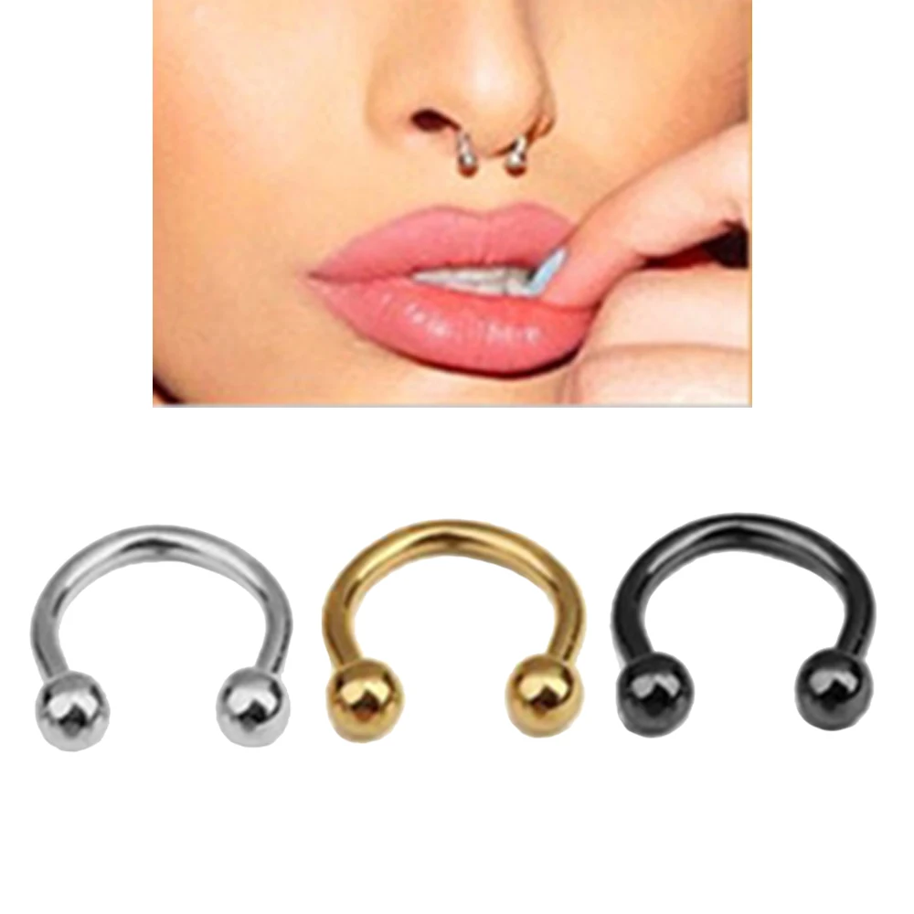 Anillo Trenzado 18G nariz tabique anillos Cartílago Hélice Pendiente Tragus Oreja Piercings De Cuerda