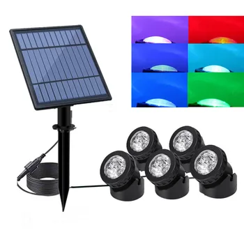 

Thrisdar Outdoor Garden Tree Lawn Solar LED Spotlight RGB Changeable Pool Pond Solar Underwater Light Security Lighting
