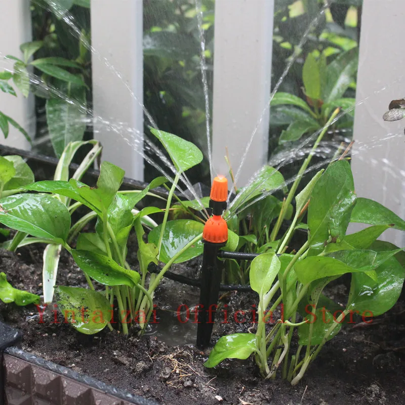25m Watering Kits With Automatic Water Timer Adjustable Dripper On Stake Misting Sprinkler For Garden Watering Drip Fittings