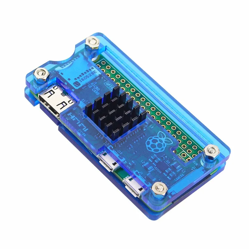 Raspberry Pi Zero Case 3 цвета акриловый корпус с алюминиевой теплоотвод для V1.3/W/WH 0