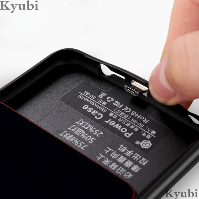6800 мАч зарядное устройство чехол для huawei P20 externale портативный беспроводной зарядный чехол для huawei P20 роскошный 2 в 1