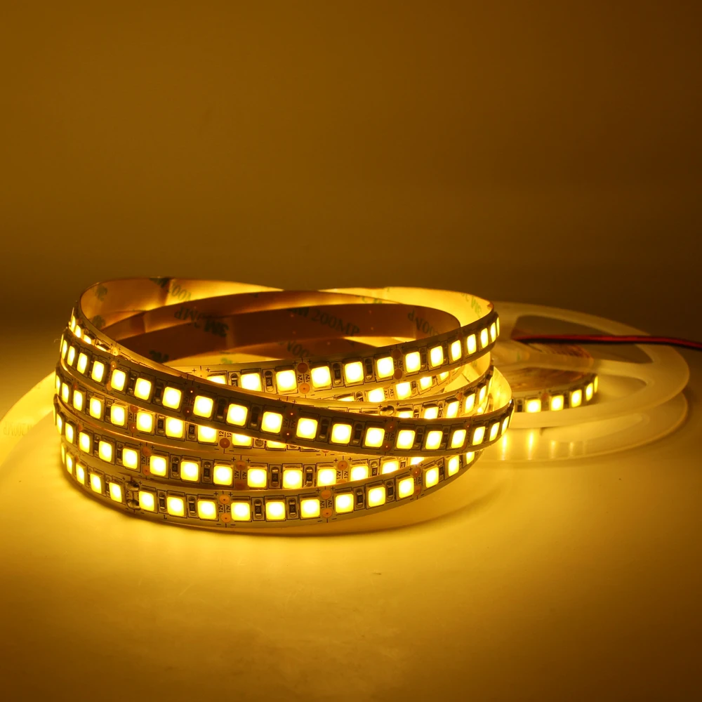 SMD 5054 LED Strip 5M 120leds/m diode Flexible 600 led Tape Light 12V 24V more bright than 5050 2835 5630 RGB white/warm white