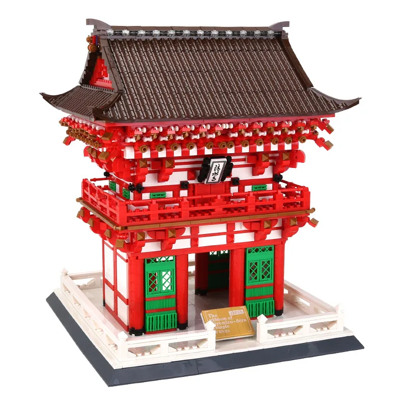 2409 шт архитектурный японский Kiyomizu храмовый строительный блок, совместимый с городским кирпичом, обучающая сборная игрушка, рождественский подарок
