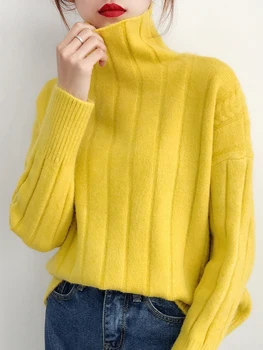 

ladies pullover style autumn and winter 2019 new lazy Korean version of 100 sets of loose knitted outside wear