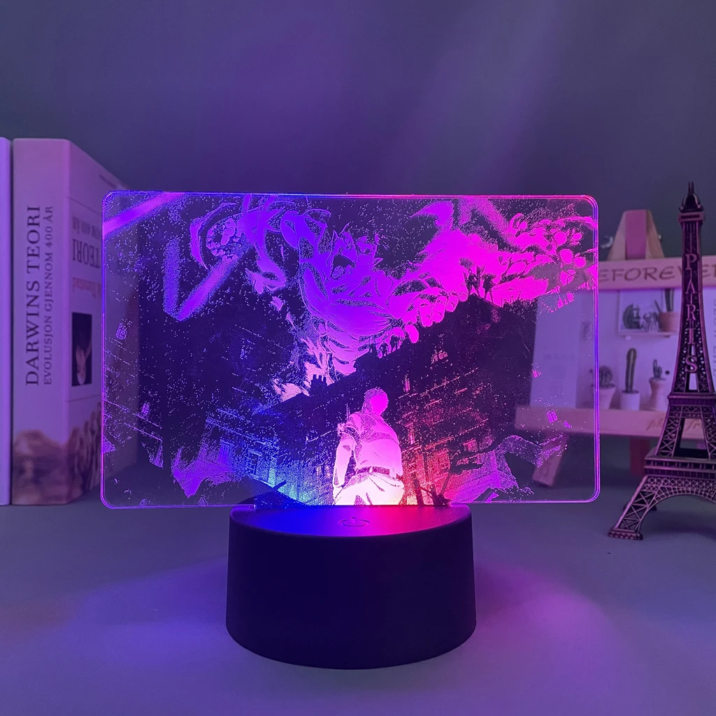 Colorful Anime Two Tone Lamp Attack on Titan for Kid Bedroom Decor Birthday Gift Manga AOT Attack on Titan Two Tone Led Light