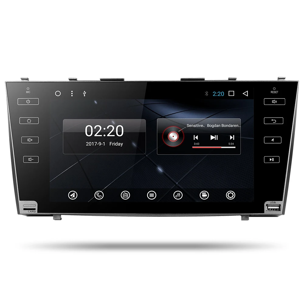 without camera CLKMR9060 ips PX30 Android 9,0 автомобильный gps-навигатор для Toyota camry 2008 2009 2010 2011 dvd-плеер автомобиля стерео радио gps - Цвет: without camera