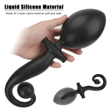 Sexy Dog Tail Inflatable Dildos For Women Plug Anal Toys Men Butt Dilator Female Masturbator Sex Games Bondage Sets Erotic Goods 2