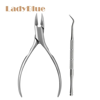 

2pcs/set stainless steel Silver feet care Toe Nail Clippers Trimmer Cutters Professional Paronychia Nippers Chiropody Podiatry f