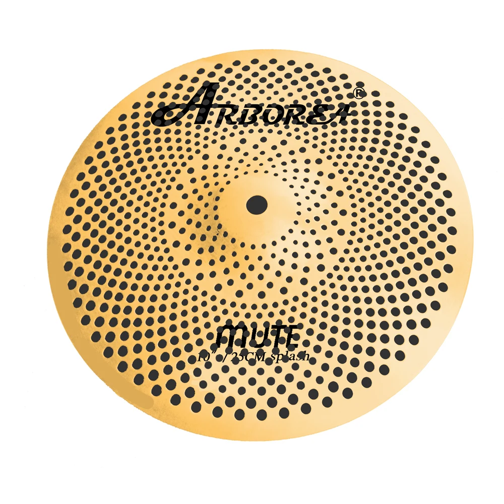 Low Volume Cymbal Arborea Mute Cymbal 10" Splash Silver/Golden/Black/Colorful Silent in Hot Sale