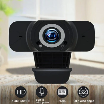 

1080PLive Streaming Webcam USB Plug and Play Web Camera for PC Laptop Desktop,90-degree Wide Angle Webcam with Microphone