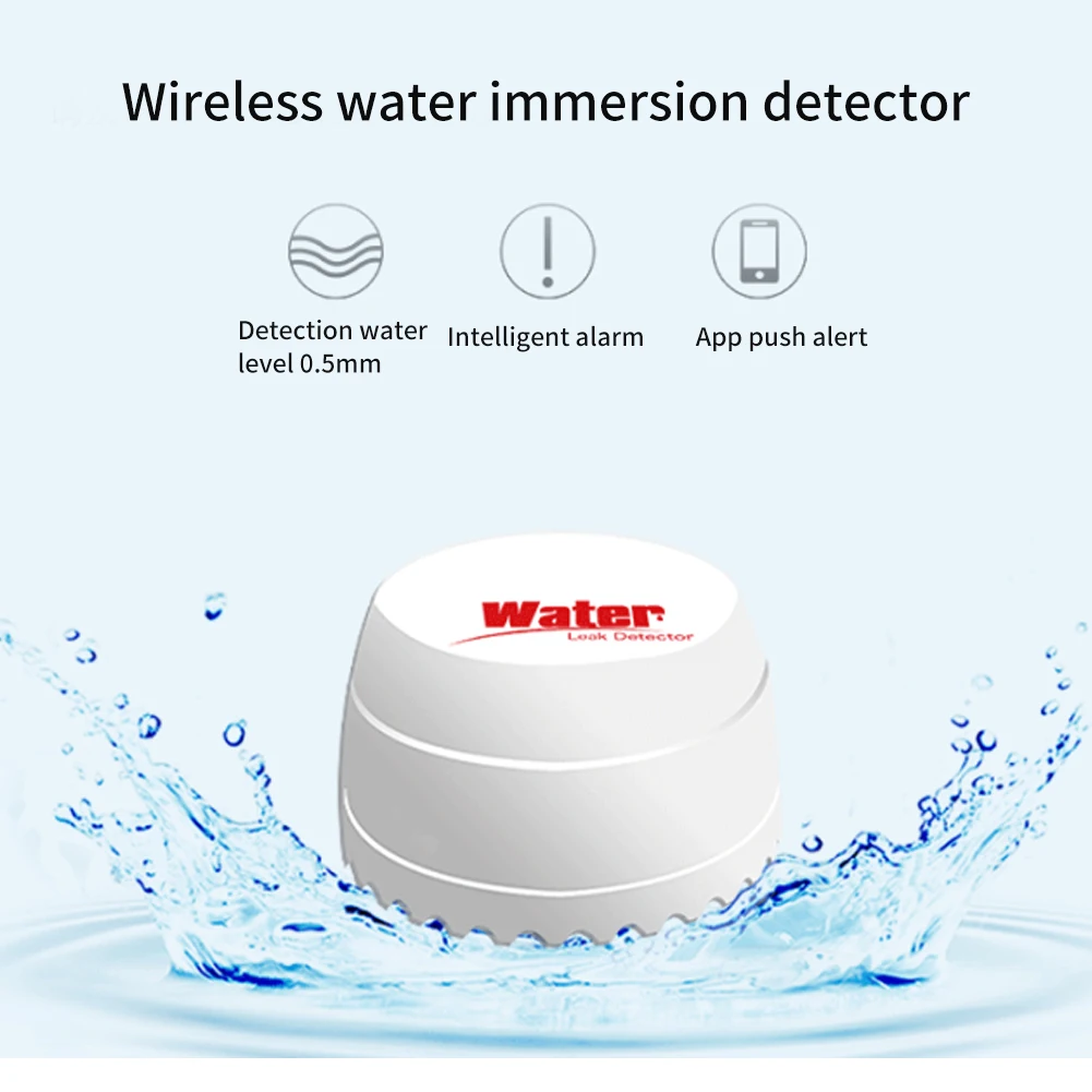 

Flood Warning Alarm Smart Water Leak Detector Home Security Overflow System ABS Alert Sensor Sensitive Wireless Independent