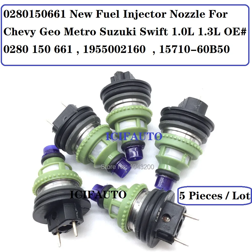 

0280150661 New Fuel Injector Nozzle For Chevy Geo Metro Suzuki Swift 1.0L 1.3L OE# 0280 150 661 , 1955002160 , 15710-60B50