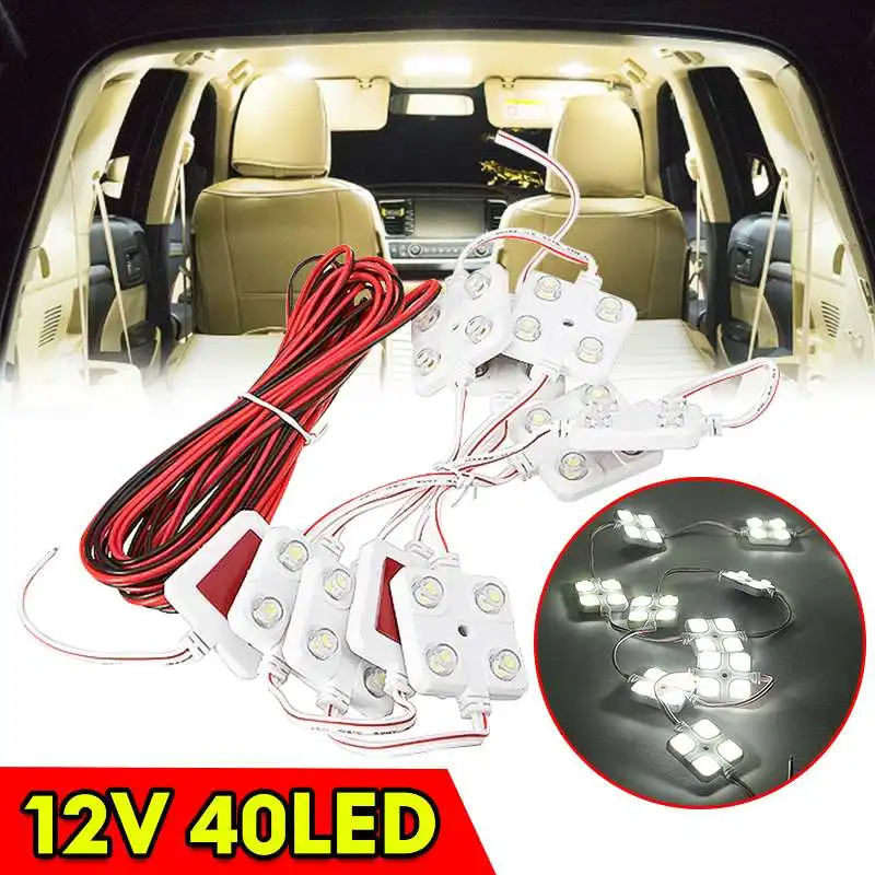 10X12 V 4LED интерьер автомобильного салона свет для чтения Комплект для LWB Van lorries Sprinter Ducato Transit для VW