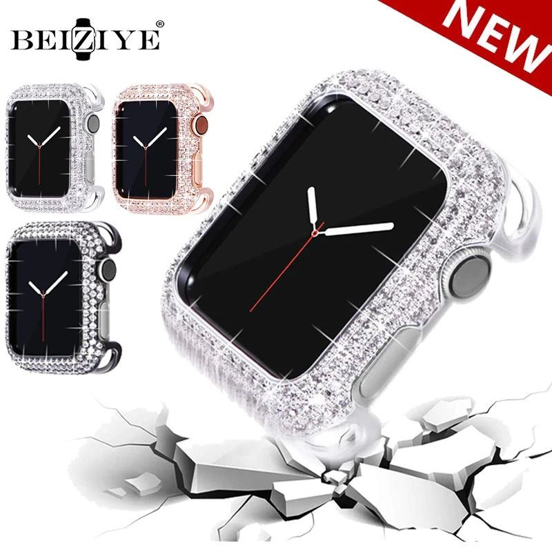 

Diamond Bumper Protective Case For Apple Watch Cover 38mm 42mm Cases For iwatch 40mm 44mm series 6 SE 5 4 3 2 watch accessories