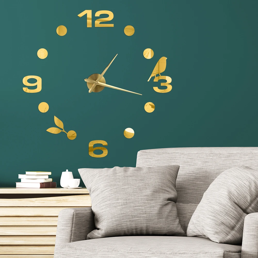 3D Large Wall Clock reloj de pared DIY Quartz Watch Acrylic Mirror Stickers Horloge Murale Home Decor Clocks 2021 Modern Design