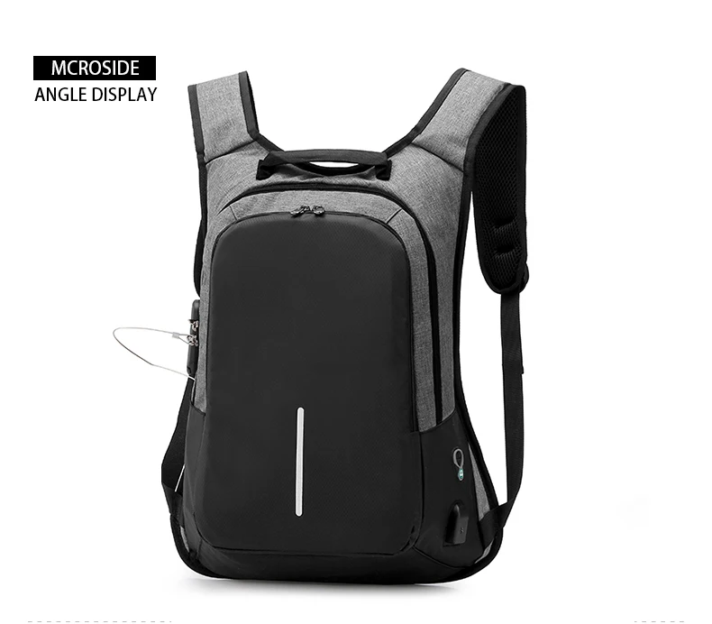 Модный мужской рюкзак для ноутбука, usb-зарядка, Компьютерные рюкзаки, повседневные стильные сумки, большой мужской деловой рюкзак для путешествий