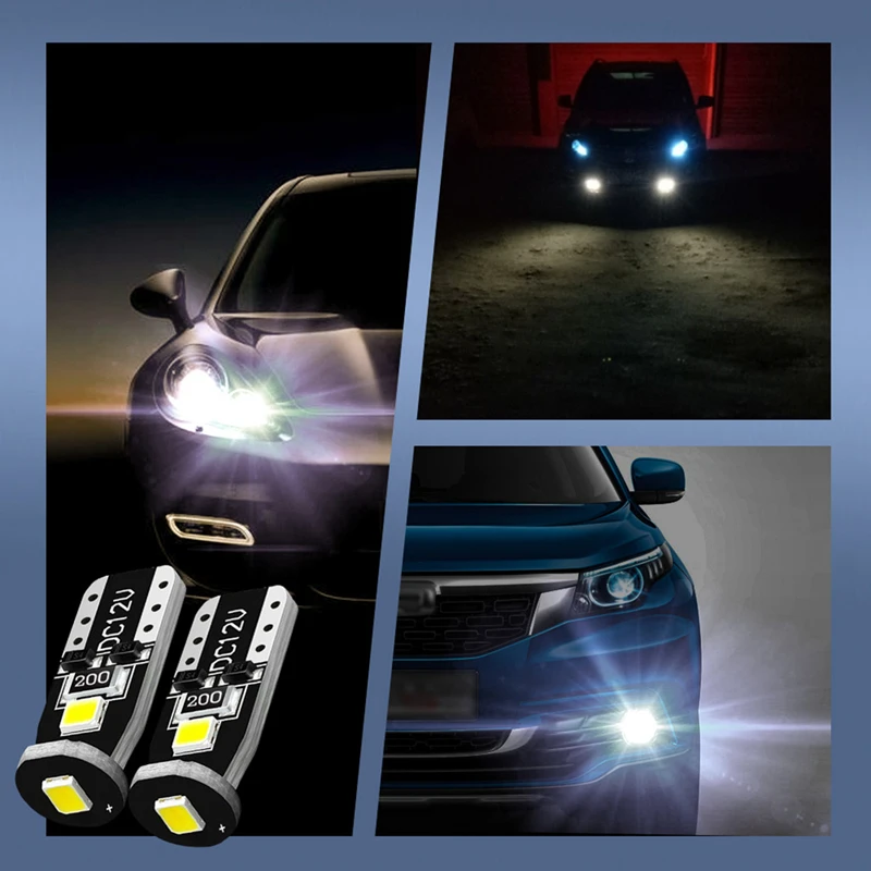 10 шт. Автомобильный светодиодный лампы высокой Мощность 1W 12V Светодиодный светильник лампы Xe-не декодирования объектива Авто суперяркие лампы ночного безопасного вождения