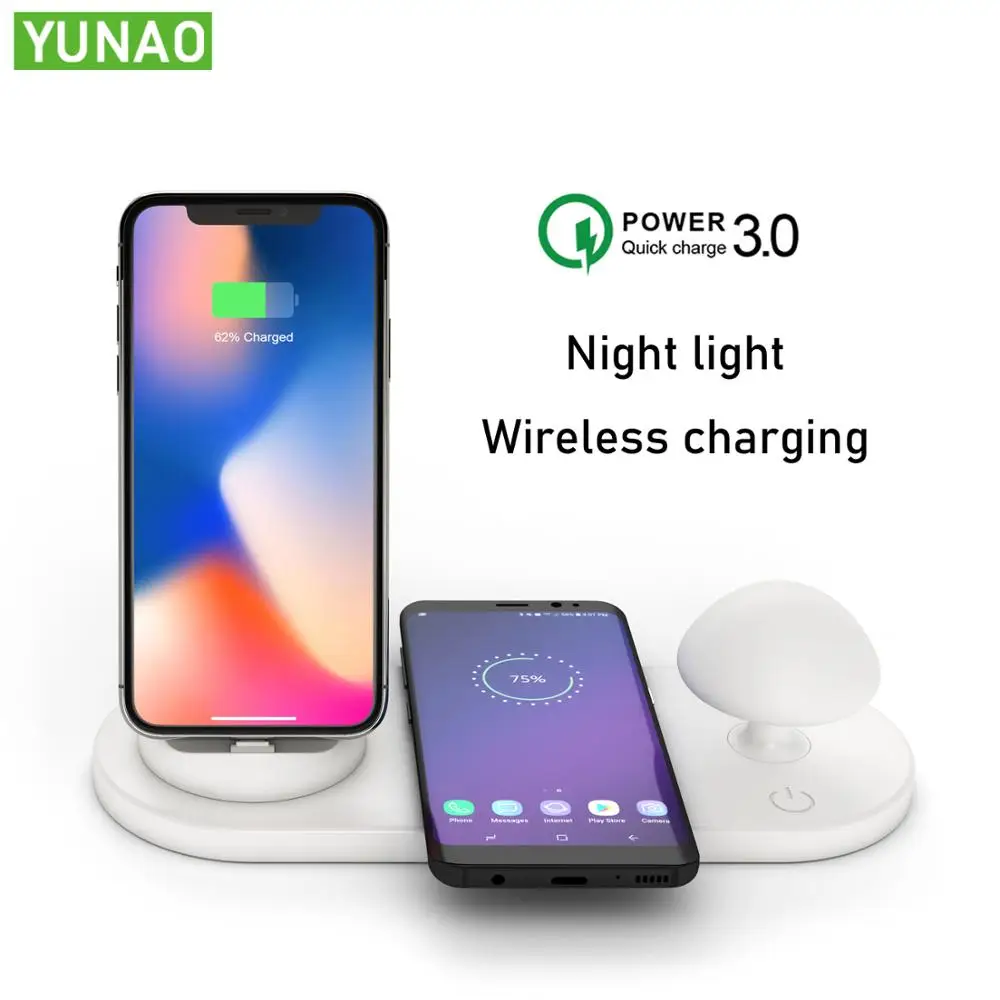 YUNAO tytx 1 three in one wireless charger mobile phone charger new LED