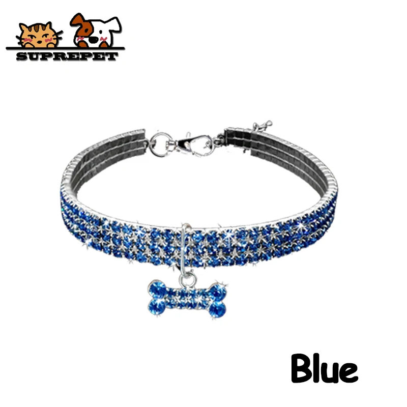 SUPREPET кошка собака котенок Кристалл Алмаз ошейник животное ожерелье яркие кости