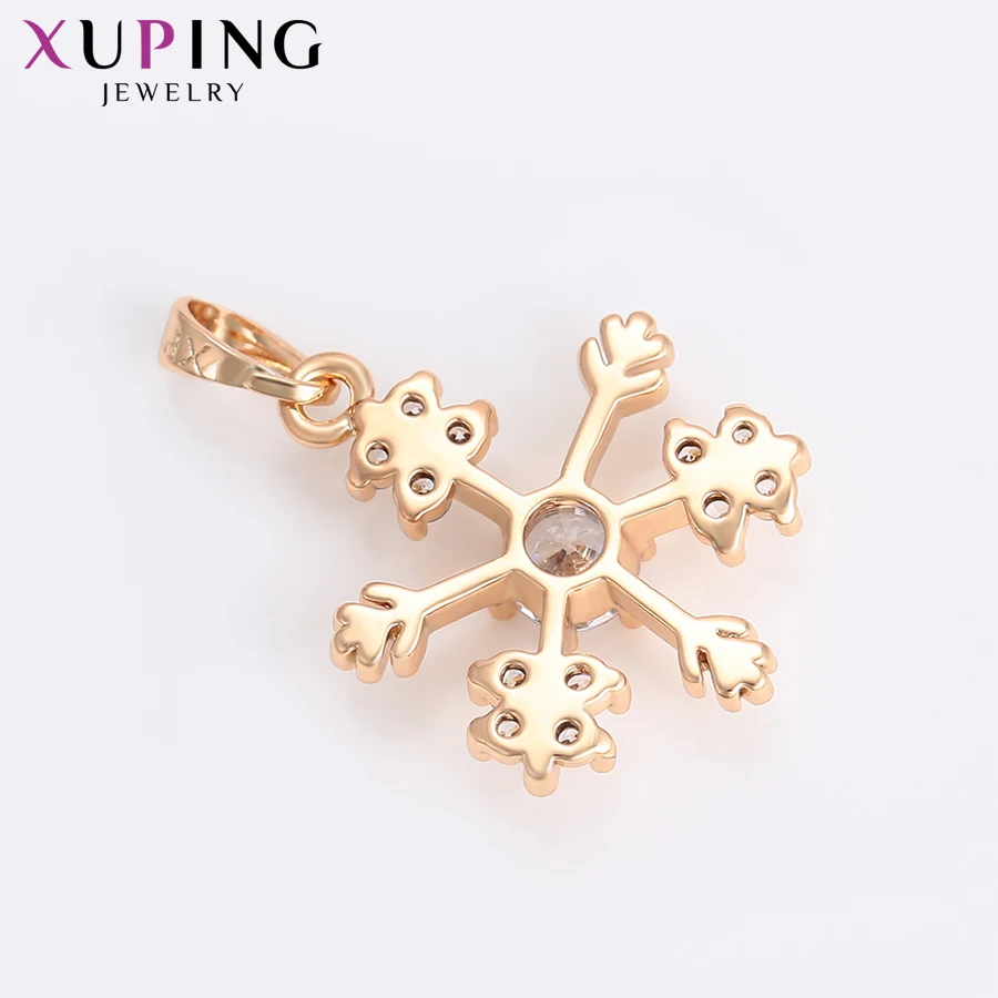 Xuping Trendy Snowflake Pendant New Design Colorful For Women Jewelry Gold Color Plated for Women Christmas Gifts S215.7-34761