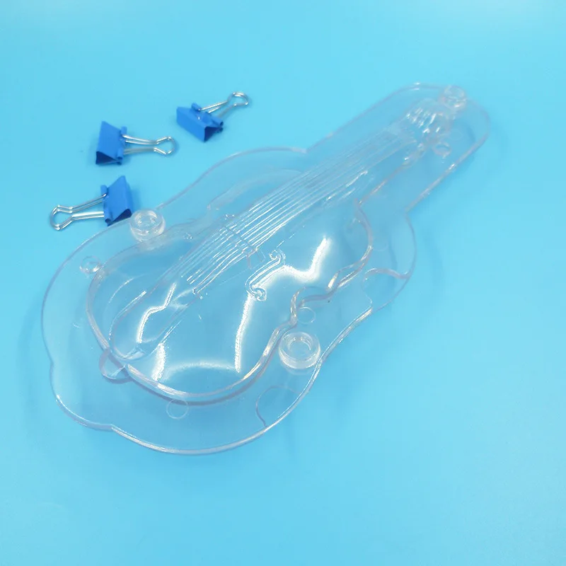 Hot Sale DIY 3D Guitar Plastic Chocolate mould Baking Tools Mold DIY Violin Candy Jelly Mold Cake Decorating Molds Pastry Tools03
