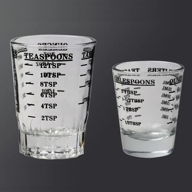 tsp glass measure cup 30ML Glass Measuring Cup Espresso Shot Glass