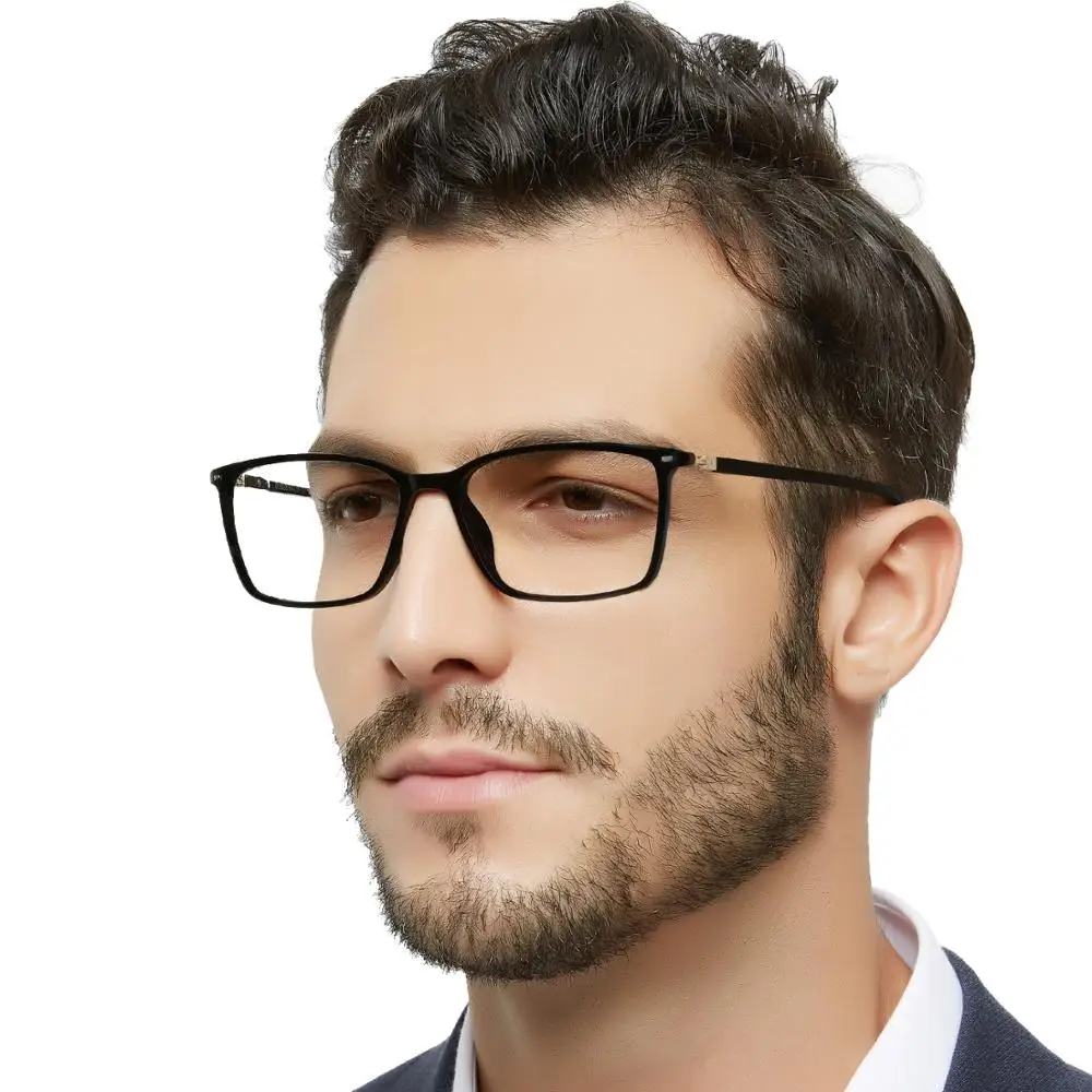 

Eyeglasses Reading Glasses Men Transparent Computer Eyewear Magnifying Square Blue Light Blocking Spectacles Frame MARE AZZURO